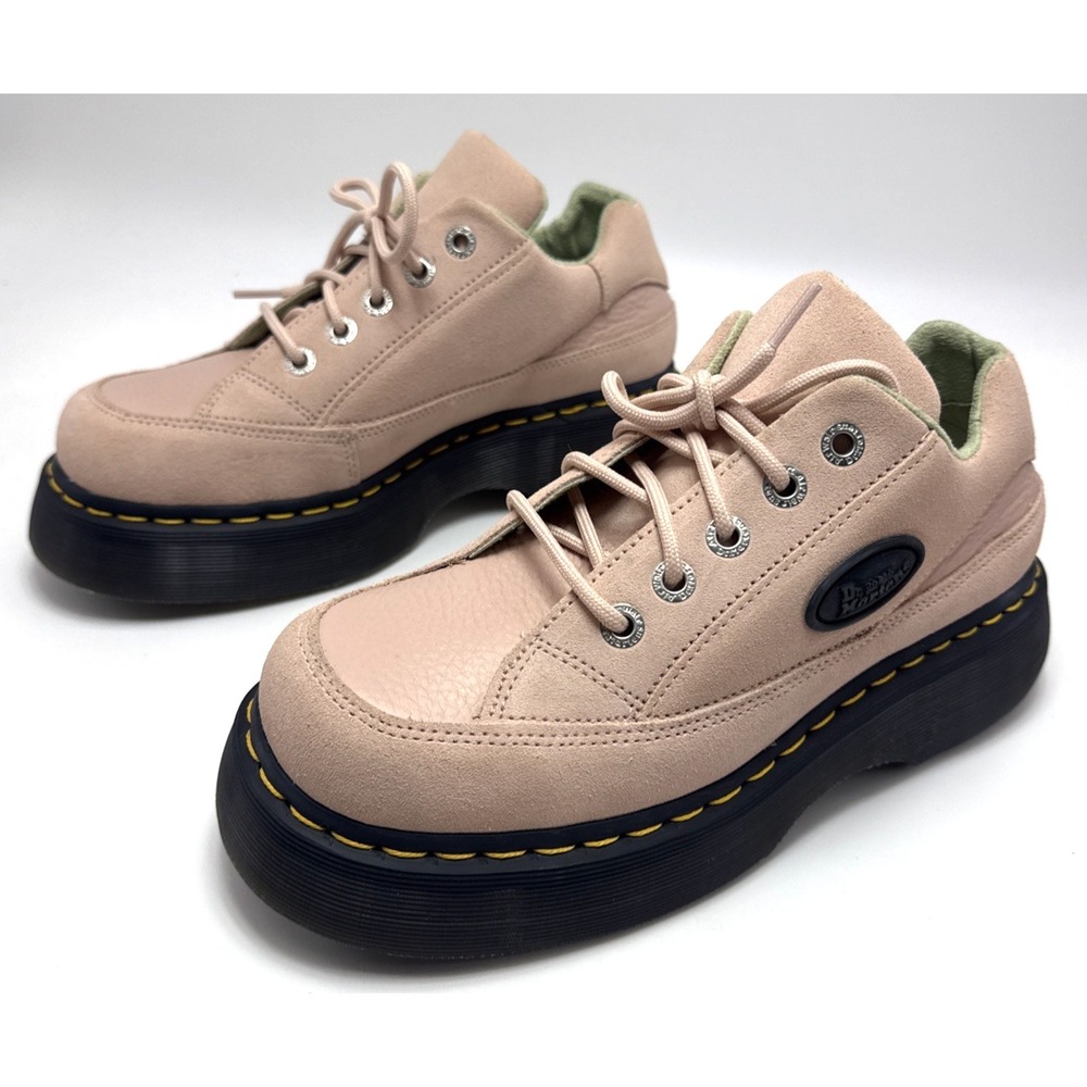 Dr. Martens Buzz 5I Powder Pink Suede Platform Lace-Up Sneaker Womens 9 EU 41 - Picture 1 of 6